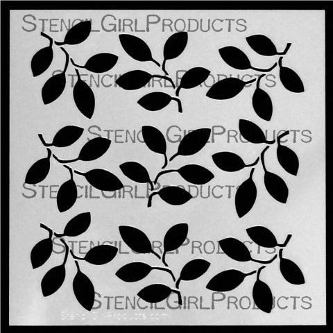 StencilGirl 6x6 Stencil - Leaves