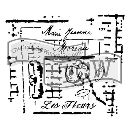 Crafter's Workshop 6x6 Template - Les Fleurs