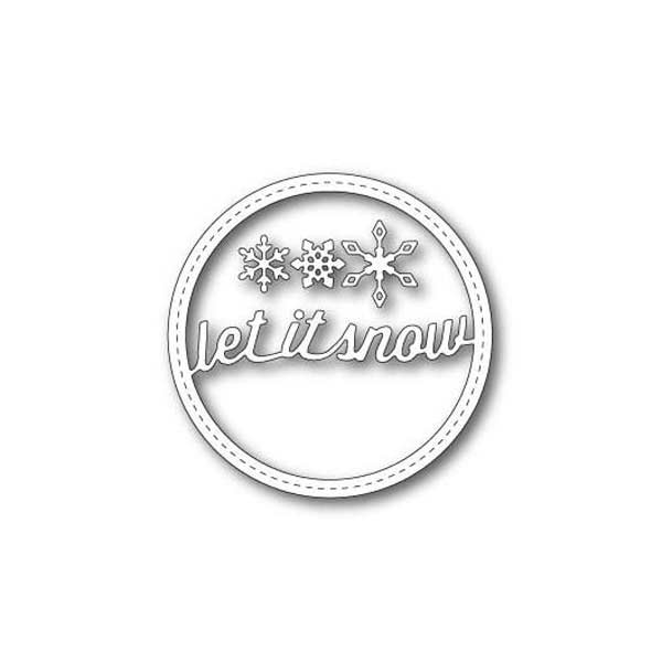 Memory Box Die - Stitched Let It Snow Circle Frame
