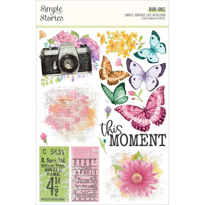 Simple Stories Simple Vintage Life In Bloom - 6x8 Rub-Ons