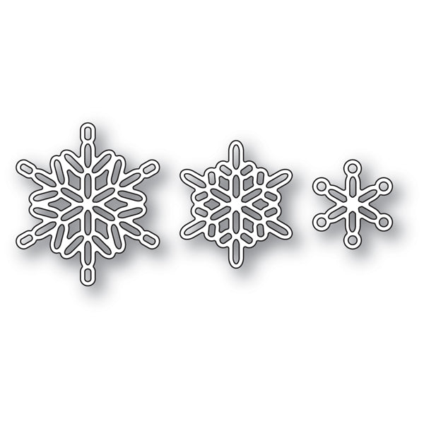Poppystamps Die - Linked Snowflake Trio