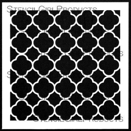 StencilGirl 6x6 Stencil - Linked Fence