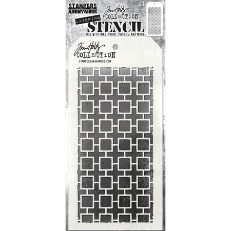 Tim Holtz Layering Stencil - Linked Square