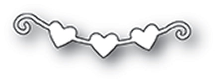 Poppystamps Die - Little Heart Banner