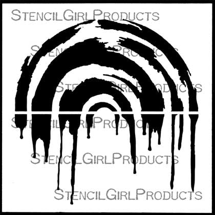 StencilGirl 6x6 Stencil - Little Painted Rainbows