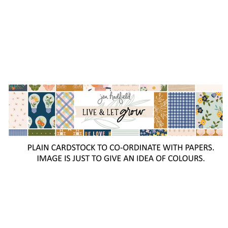 American Crafts Jen Hadfield Live & Let Grow - Bazzill Plain Matchmaker Pack