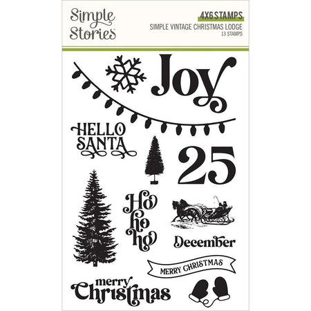 Simple Stories Simple Vintage Christmas Lodge - Clear Stamps