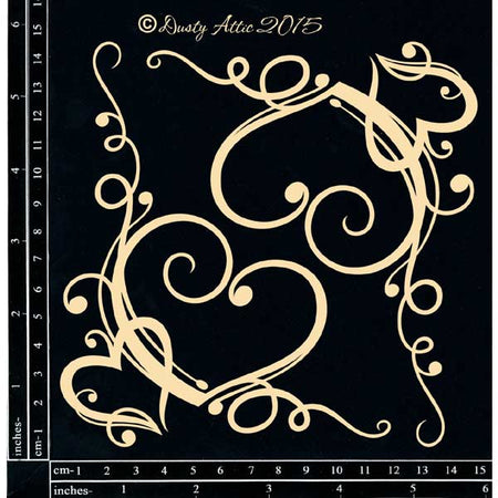 Dusty Attic - Love Heart Corners