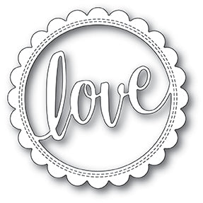 Poppystamps Die - Love Stitch Circle Frame