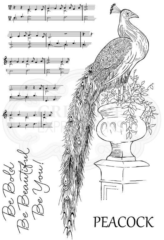 Woodware Clear Magic Singles Stamps - Magnificent Peacock