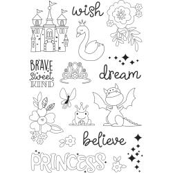 Simple Stories Little Princess - Make A Wish Clear Stamps