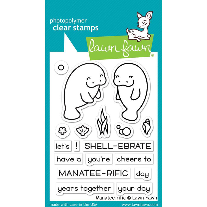Lawn Fawn Clear Stamps - Manatee-rific