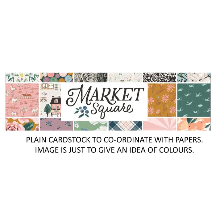 American Crafts Maggie Holmes Market Square - Bazzill Plain Matchmaker Pack