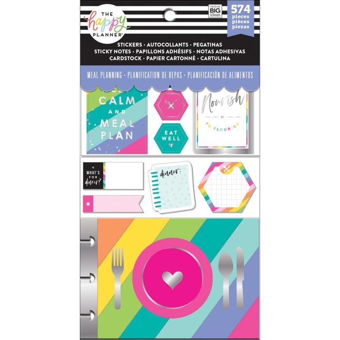 Me & My Big Ideas Happy Planner Note Cards/Stickers - Meal Planning