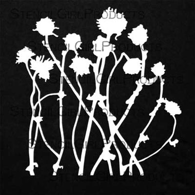 StencilGirl 6x6 Stencil - Mikki's Flower Mask