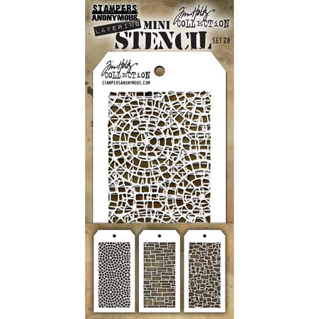 Tim Holtz Mini Layering Stencil - Set 28