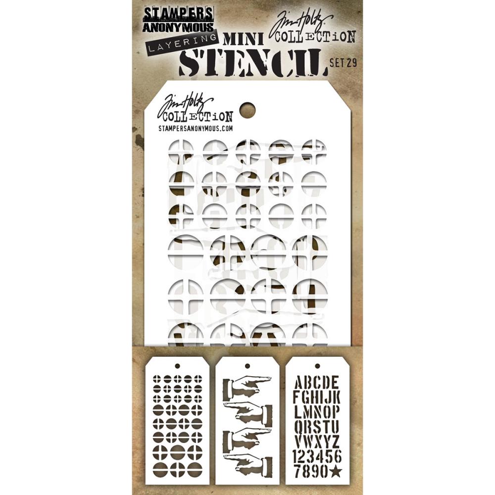 Tim Holtz Mini Layering Stencil - Set 29