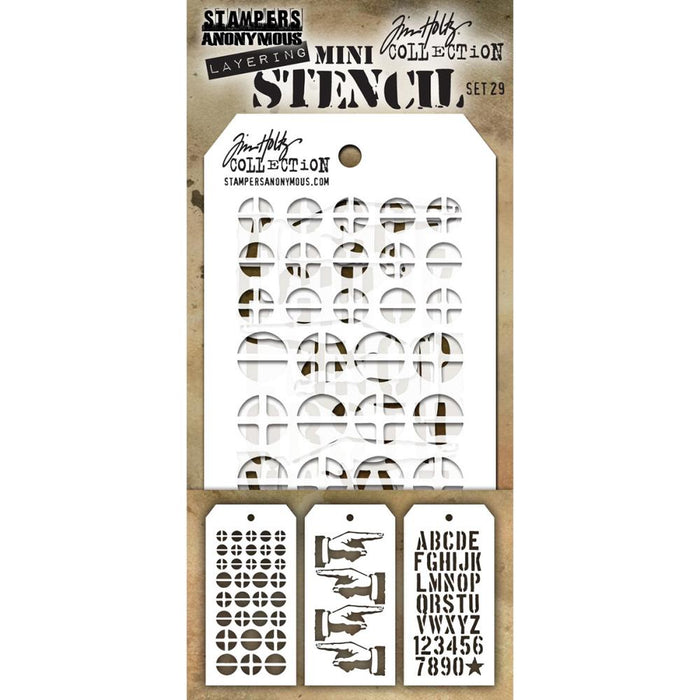 Tim Holtz Mini Layering Stencil - Set 29