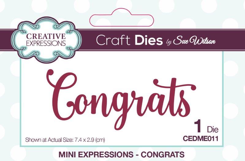Creative Expressions Mini Expressions Die - Congrats