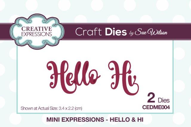Creative Expressions Mini Expressions Die - Hello & Hi