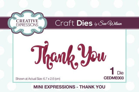 Creative Expressions Mini Expressions Die - Thank You