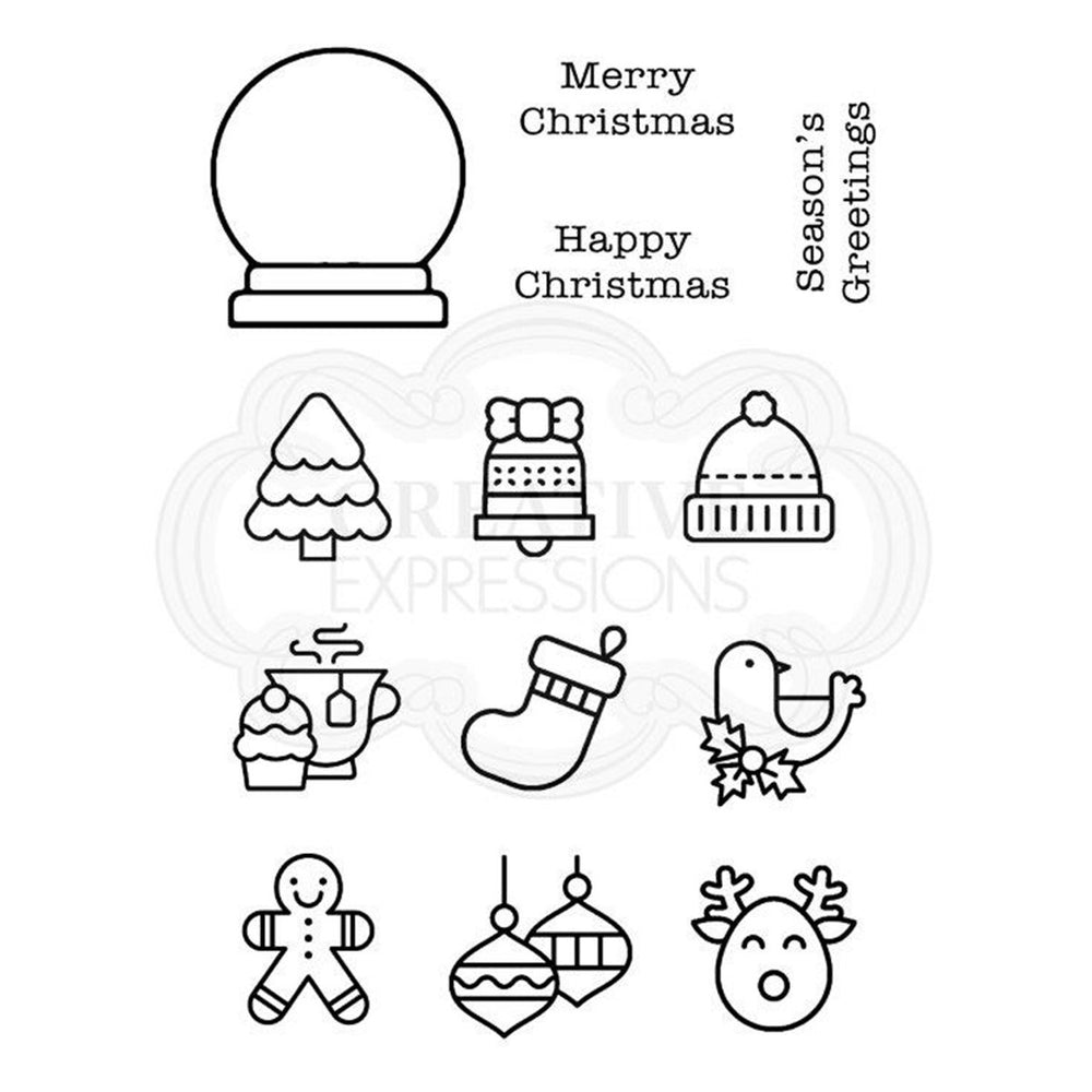 Woodware Clear Magic Singles Stamps - Mini Globe