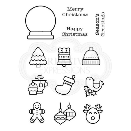 Woodware Clear Magic Singles Stamps - Mini Globe