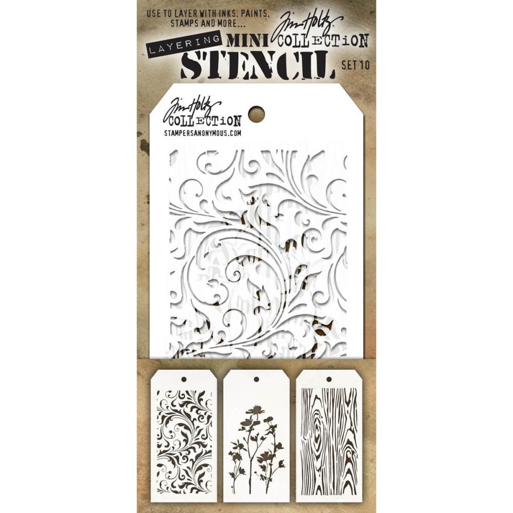 Tim Holtz Mini Layering Stencil - Set 10