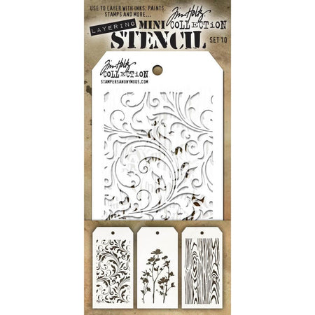 Tim Holtz Mini Layering Stencil - Set 10