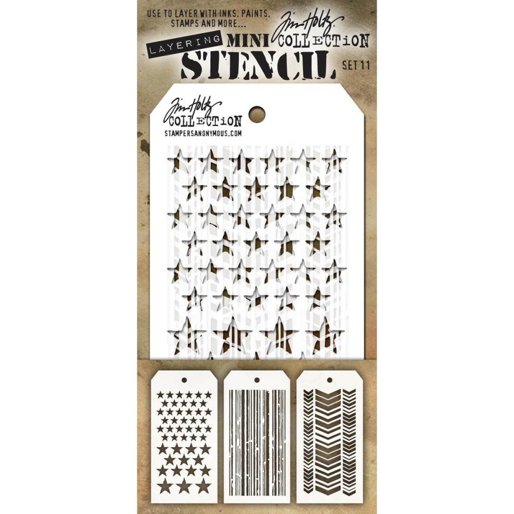 Tim Holtz Mini Layering Stencil - Set 11