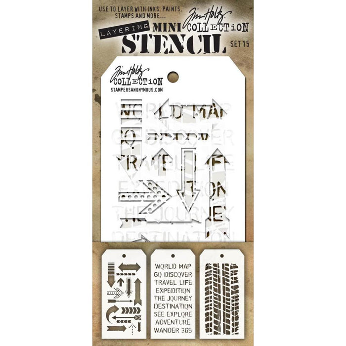 Tim Holtz Mini Layering Stencil - Set 15