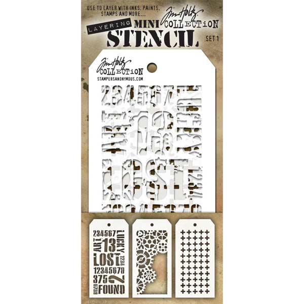 Tim Holtz Mini Layering Stencil - Set 1