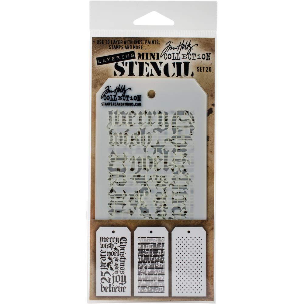 Tim Holtz Mini Layering Stencil - Set 20