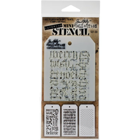 Tim Holtz Mini Layering Stencil - Set 20