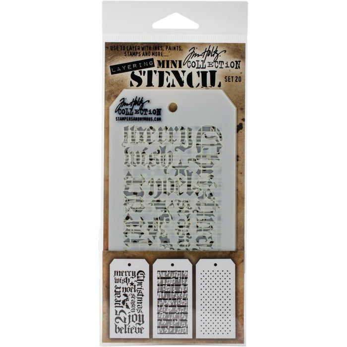 Tim Holtz Mini Layering Stencil - Set 20