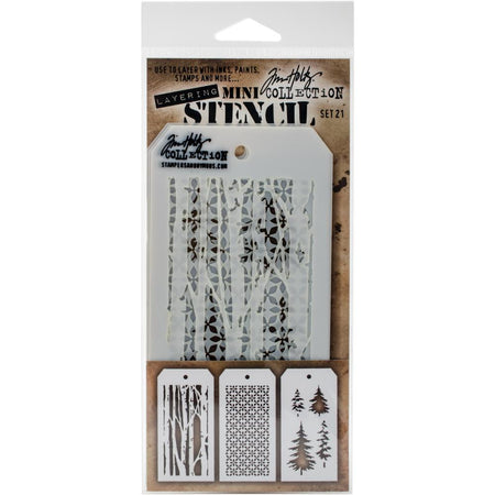 Tim Holtz Mini Layering Stencil - Set 21