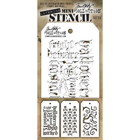 Tim Holtz Mini Layering Stencil - Set 23