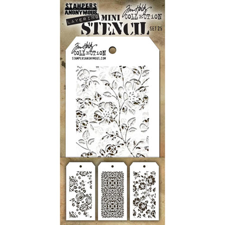 Tim Holtz Mini Layering Stencil - Set 25