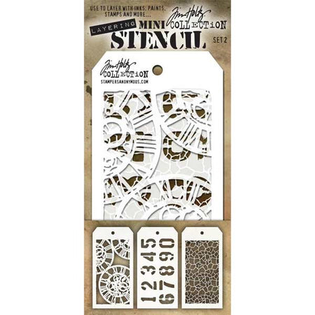 Tim Holtz Mini Layering Stencil - Set 2