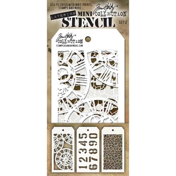 Tim Holtz Mini Layering Stencil - Set 2