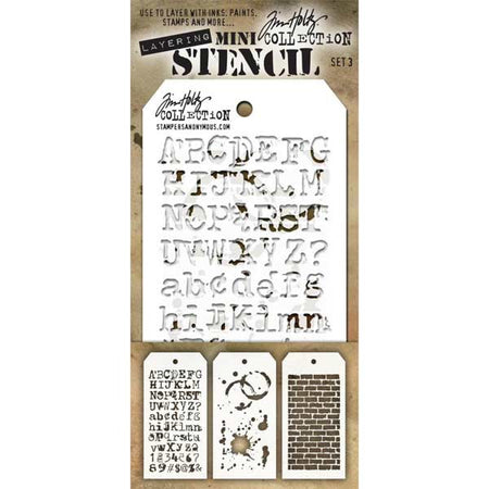 Tim Holtz Mini Layering Stencil - Set 3