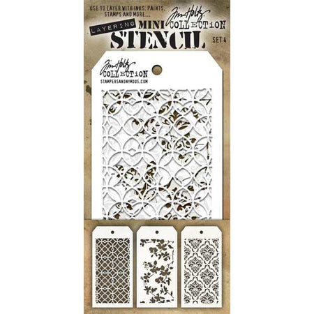 Tim Holtz Mini Layering Stencil - Set 4