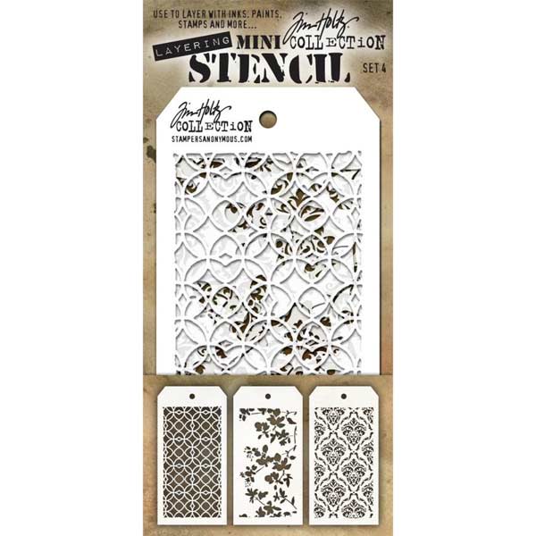 Tim Holtz Mini Layering Stencil - Set 4