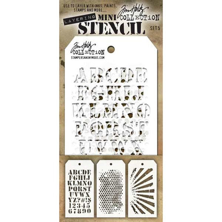 Tim Holtz Mini Layering Stencil - Set 5