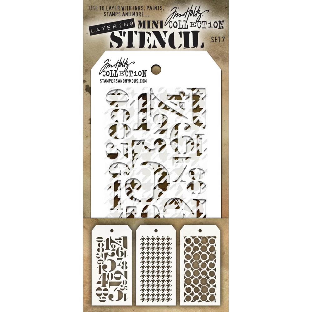 Tim Holtz Mini Layering Stencil - Set 7