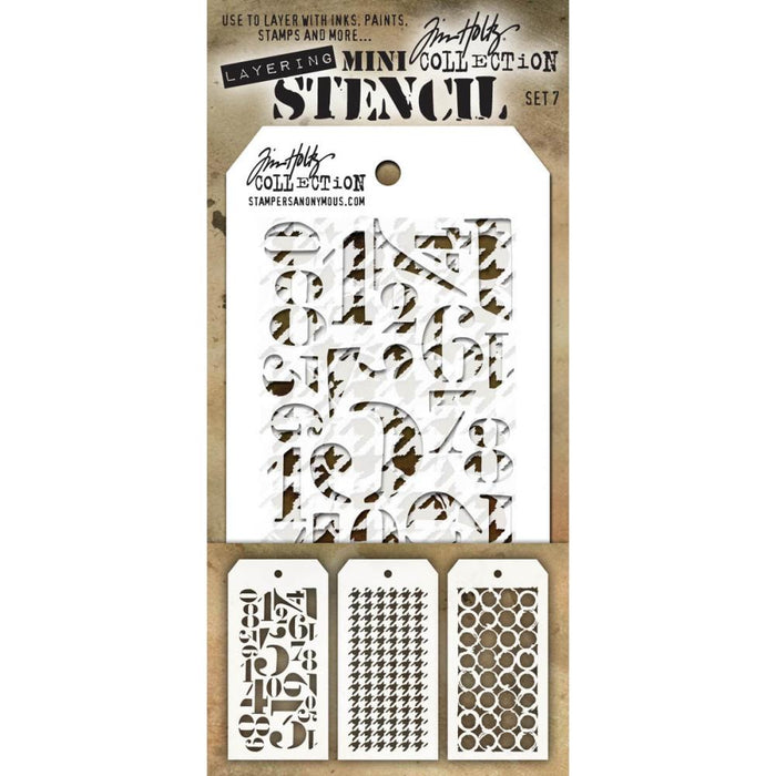 Tim Holtz Mini Layering Stencil - Set 7
