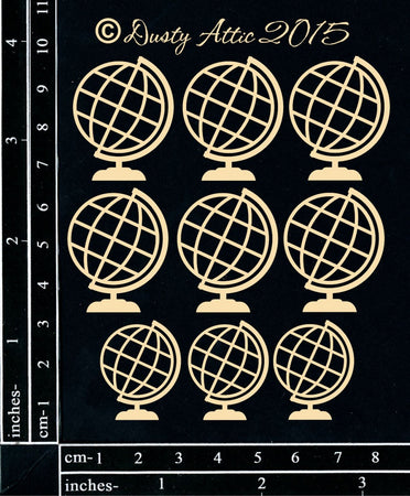 Dusty Attic - Mini World Globes