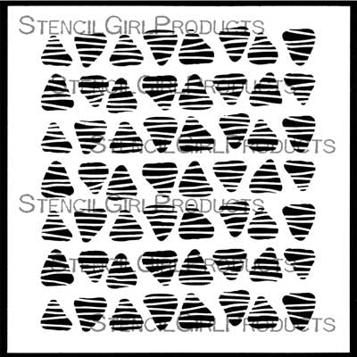 StencilGirl 6x6 Stencil - Miss A Lined