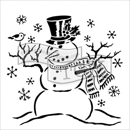 Crafter's Workshop 6x6 Template - Mr Snowman
