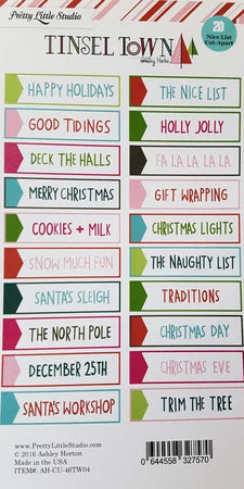 Pretty Little Studio Tinsel Town - Nice List Cut-Aparts